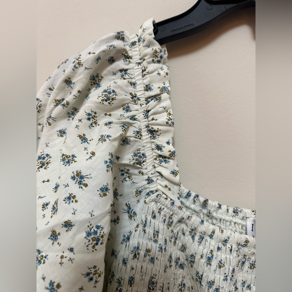 Ivy City Co. Madeline Dress 1X – Floral Smocked Puff Sleeve Midi NWT Retail $158 - Picture 7 of 10
